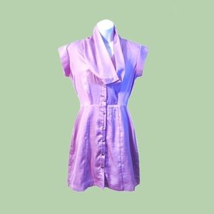 Michael Kors Lilac Purple Satin Cowl Neck Dress